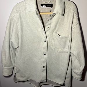 Zara button down gray